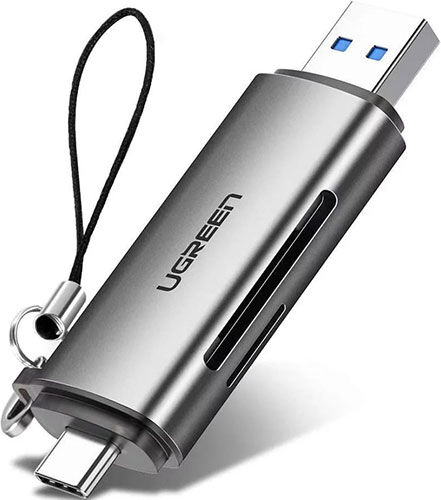 Картридер Ugreen USB-C + USB-A 3.0 для карт памяти TF/SD (50706)