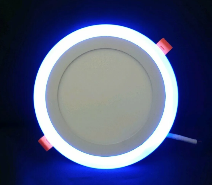 Светильник светодиодный, стекло, голубой, 18 Led*1Вт, 220V, 6233