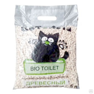Наполнитель КотЛета для кошачьих туалетов древесный из сосновых пород 5л #1