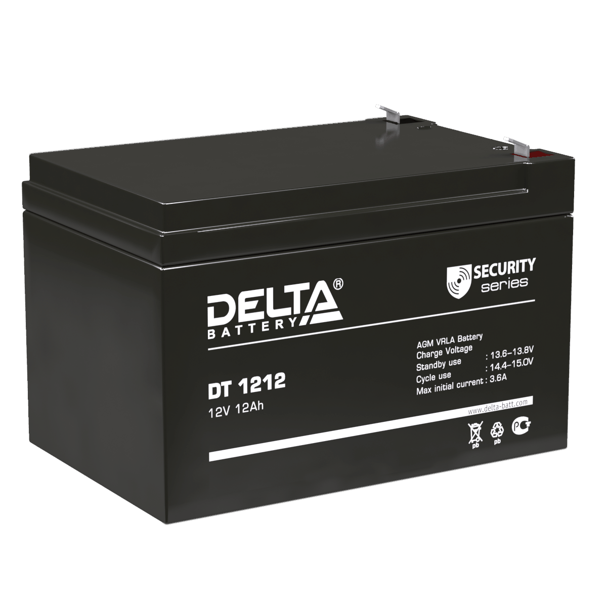 Аккумуляторная батарея 12-12 (12В, 12Ач) Delta DT 1212