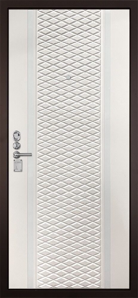 Дверь Гранит М3М входная панель 034 Гросс ясень белый лакобель белая 16 мм