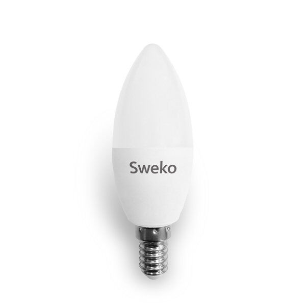 Лампа светодиодная Sweko 42LED-C35-10W-230-6500K-Е14, "свеча матовая"