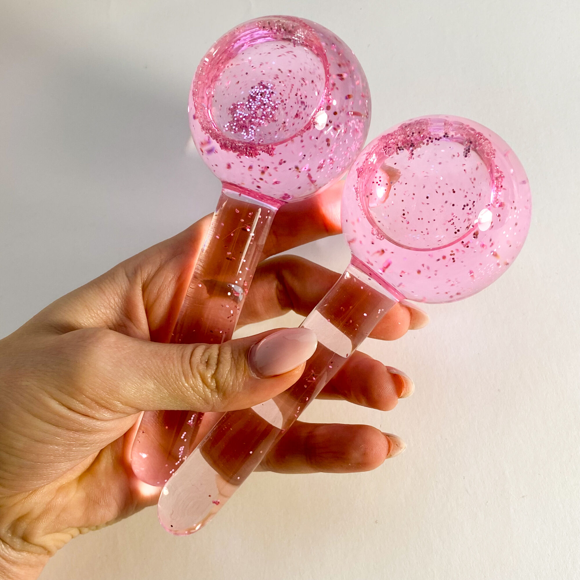 Охлаждающие криосферы для массажа лица и тела Bingbo Beauty Ice Ball Розовый