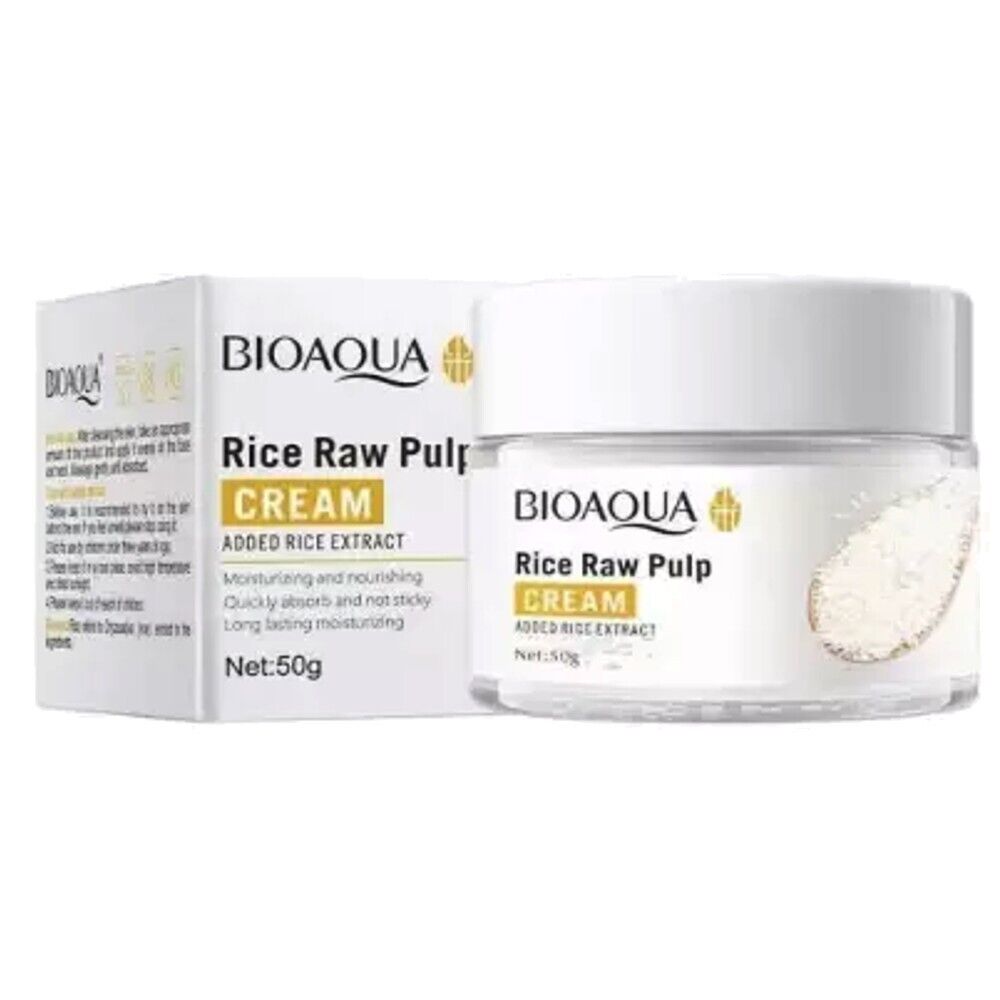Осветляющий крем для лица с экстрактом риса BioAqua Rice Raw Pulp Cream