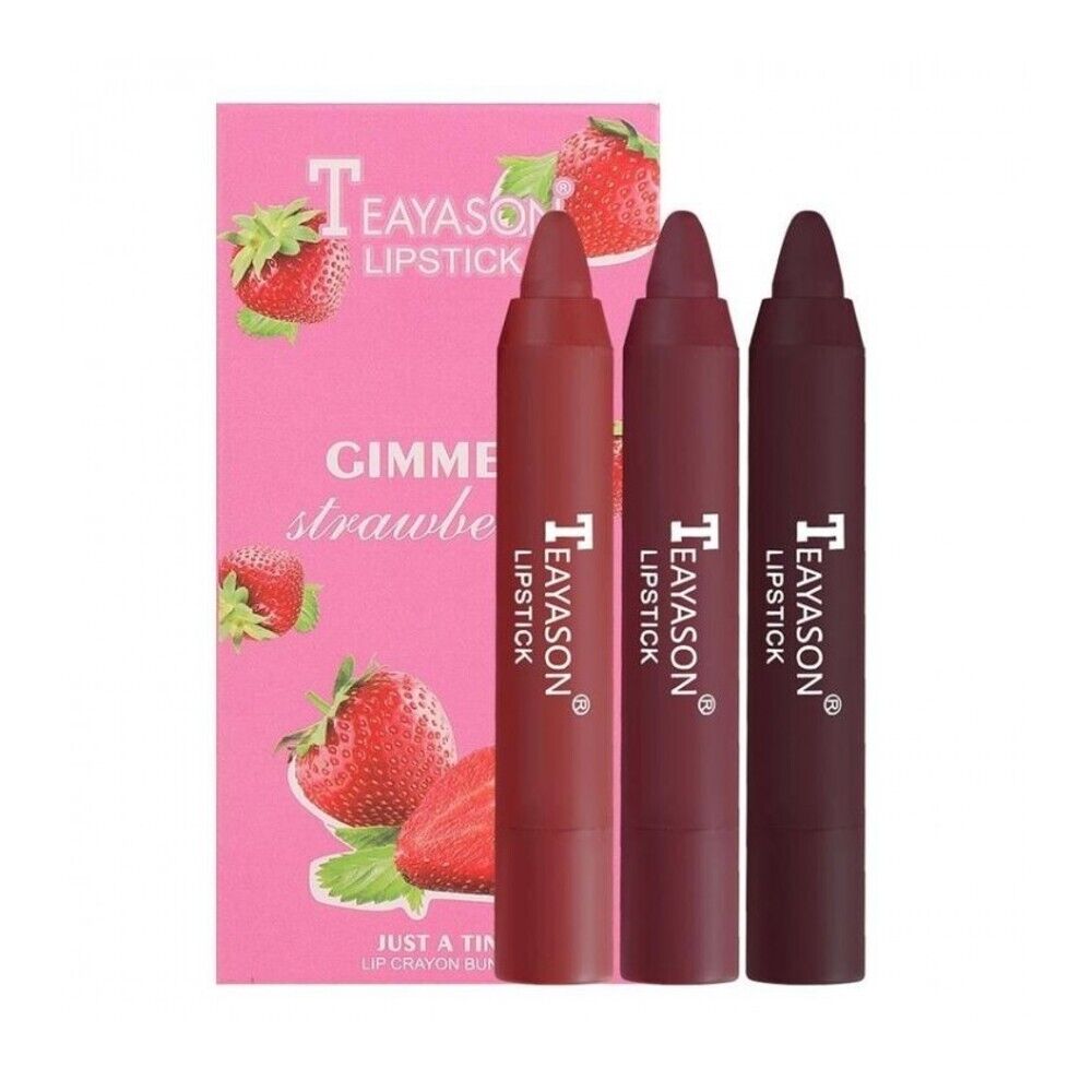 Набор водостойких помад с экстрактом клубники Teayason Lipstick Gimme A Strawberry