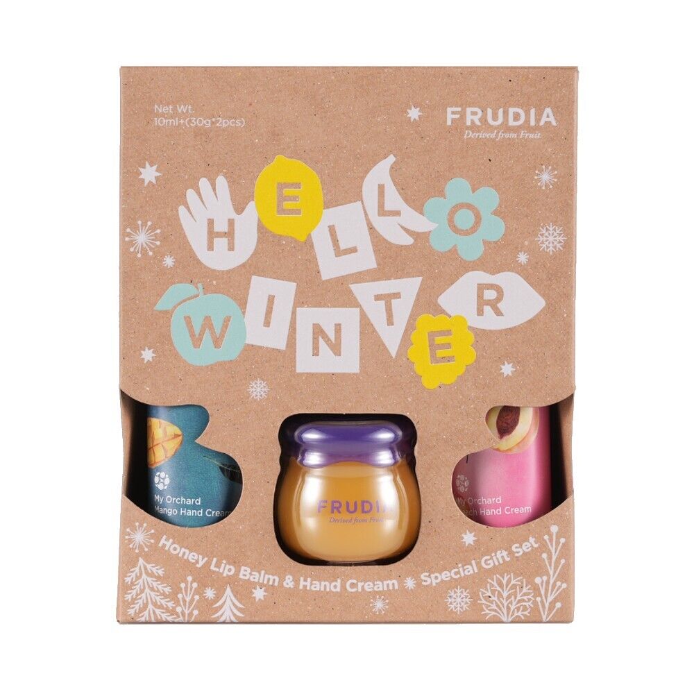Подарочный набор "Зимний" №1 Frudia Hello Winter Honey Lip Balm & Hand Cream Gift Set