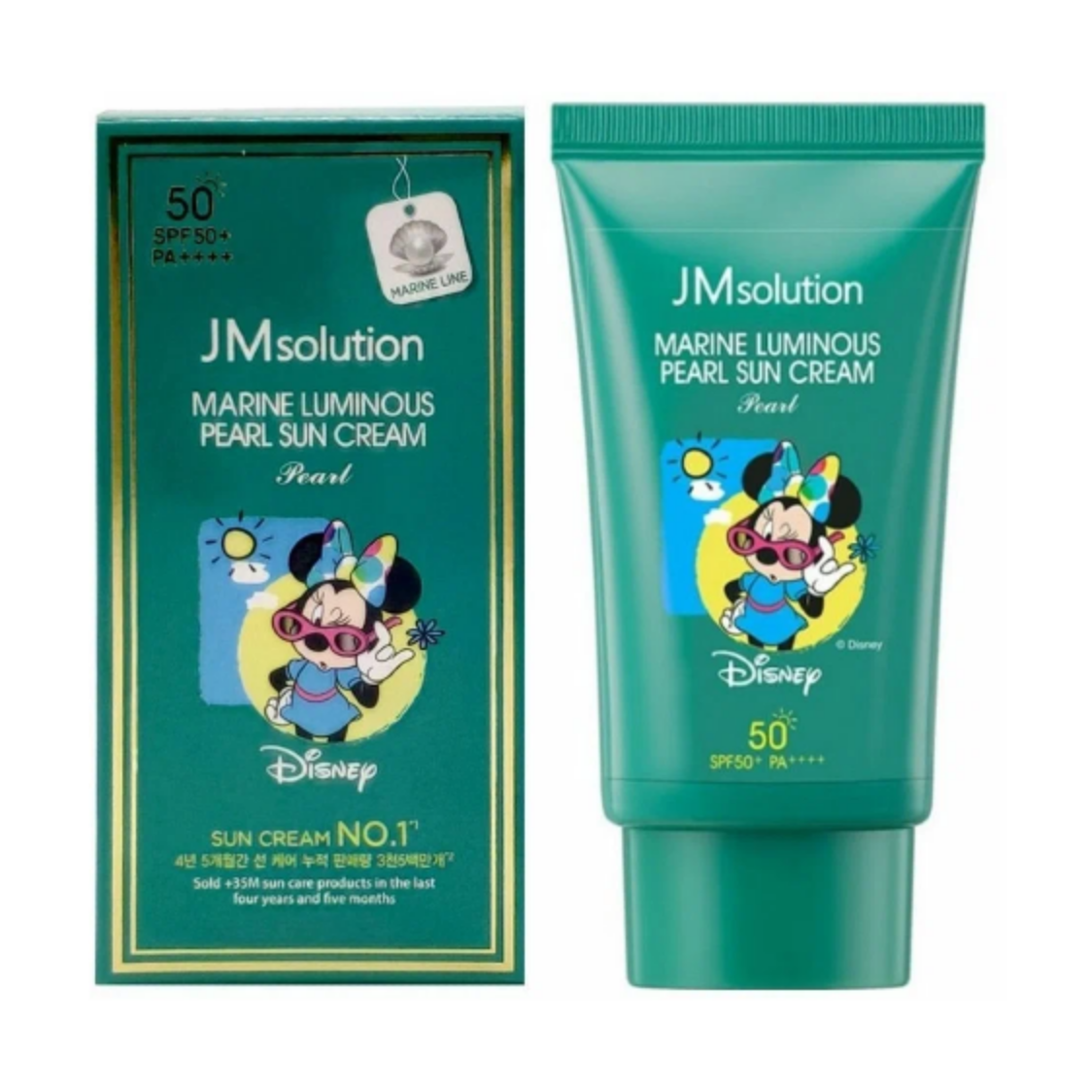 Солнцезащитный крем с экстрактом жемчуга JMsolution Marine Luminous Pearl Sun Cream x Disney Minnie SPF 50+ PA++++ (сери