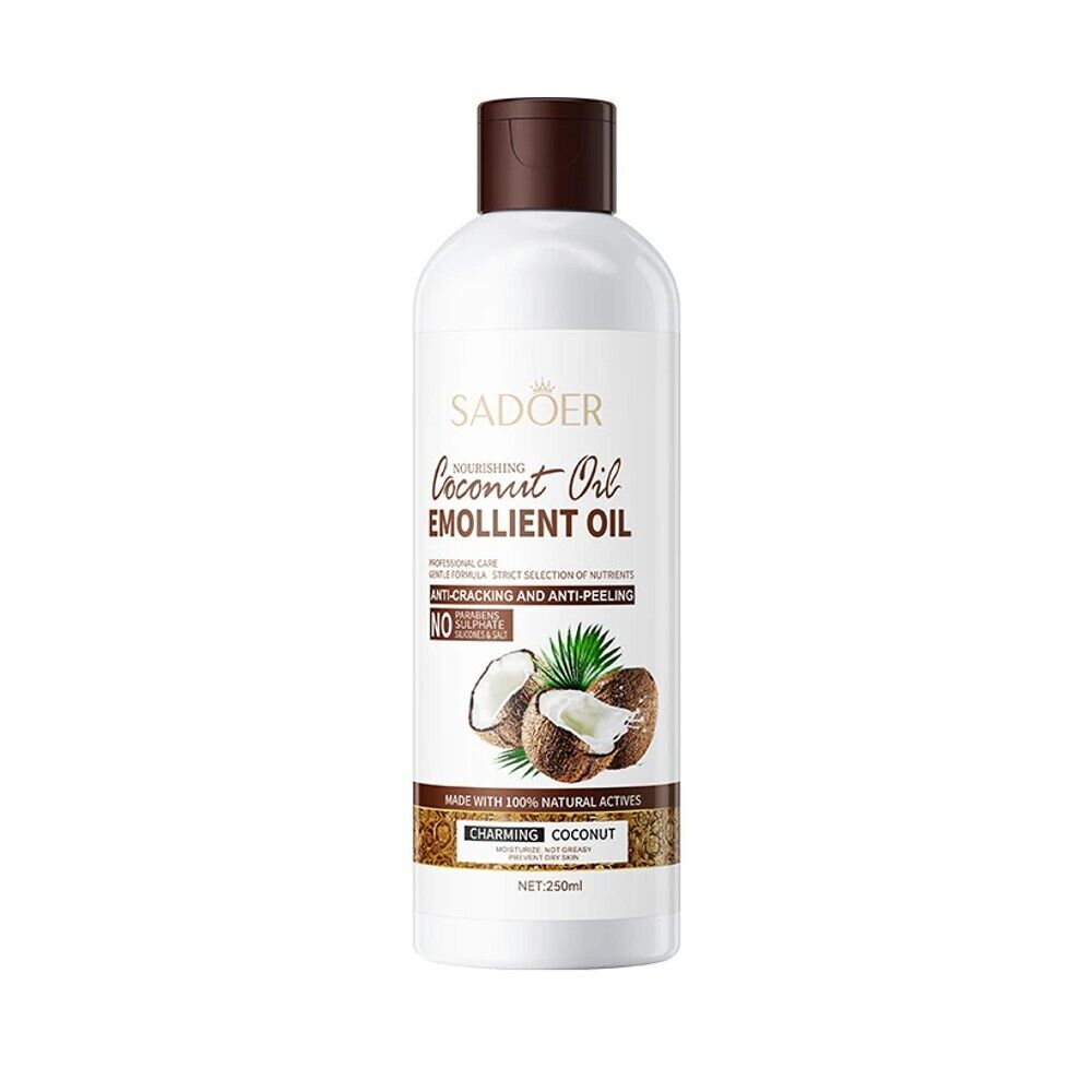 Увлажняющее масло для волос и тела с экстрактом кокоса Sadoer Nourishing Coconut Oil Emollient Oil