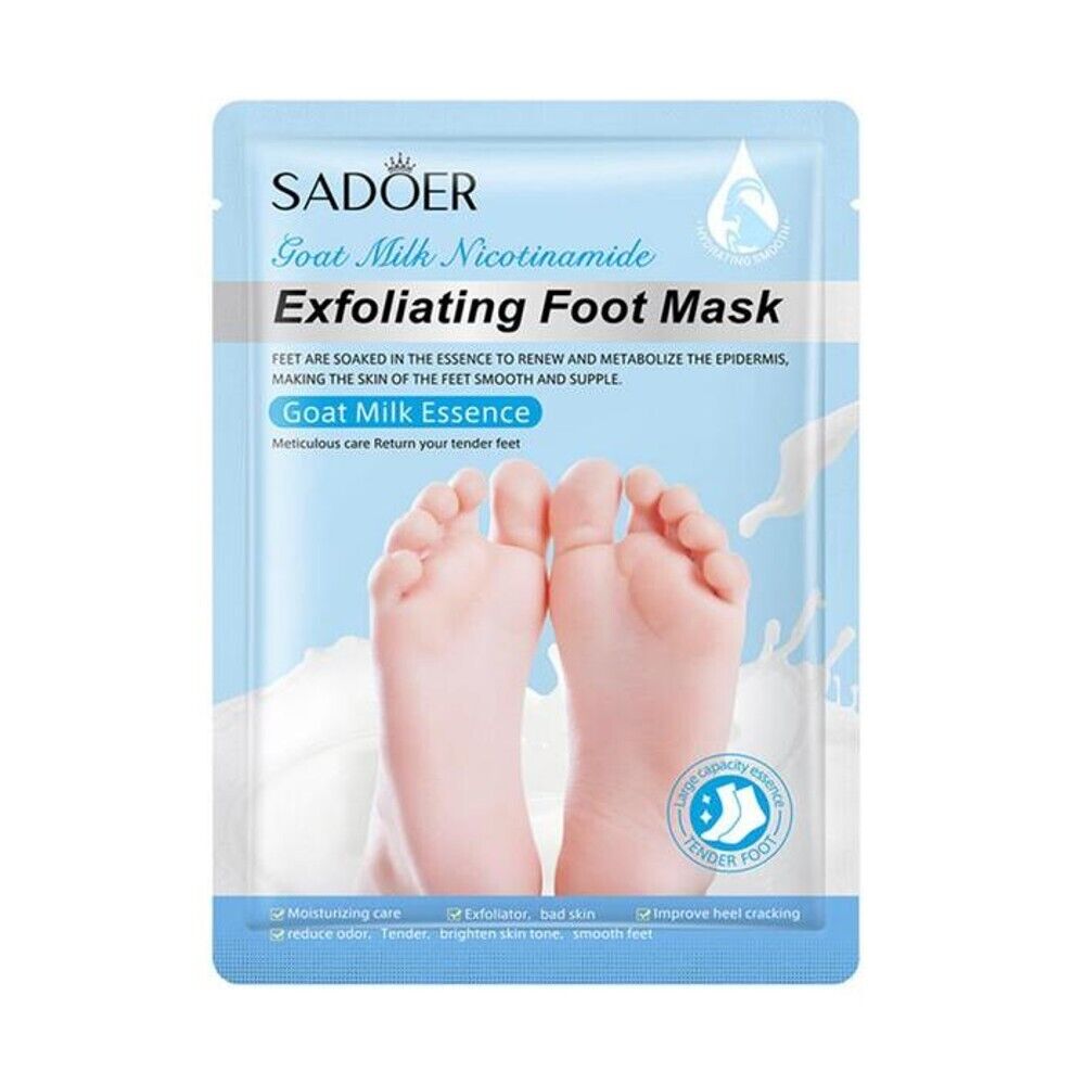 Пилинг-носочки с экстрактом козьего молока Sadoer Exfoliating Foot Mask Goat Milk Nicotinamide
