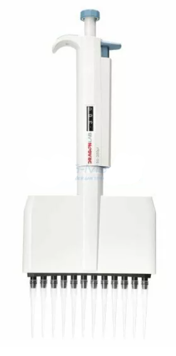 12-канальный дозатор DLAB переменного объема дозирования TopPette 0,5-10 мкл, 7010104004