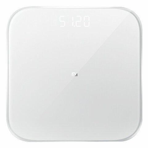 Весы напольные XIAOMI Mi Smart Scale 2, электронные, максимальная нагрузка 150 кг, квадрат, стекло, белый