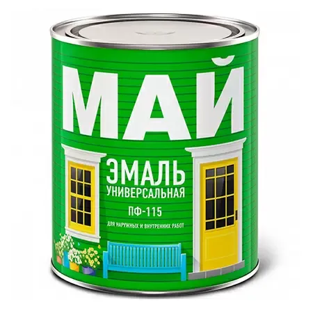 Эмаль МАЙ ПФ-115 желтая 1,9кг