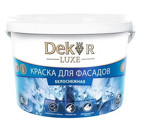 Краска ВД-АК 111 ГОСТ "DEKOR" для фас. белосн 7 кг