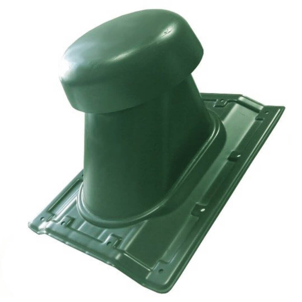 Выход вентиляции универсальный 110/200 Каскад профнастил металлочерепица зеленый Металл Профиль