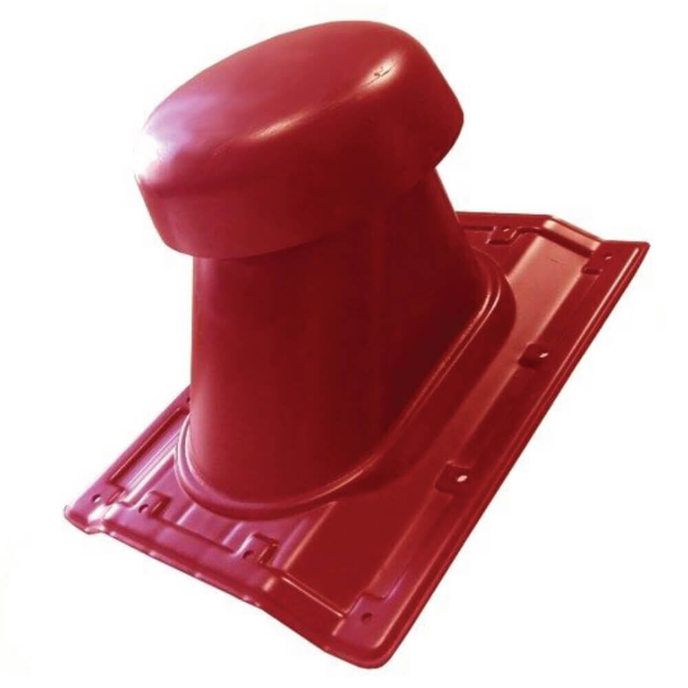 Выход вентиляции универсальный 110/200 Каскад профнастил металлочерепица красный Металл Профиль