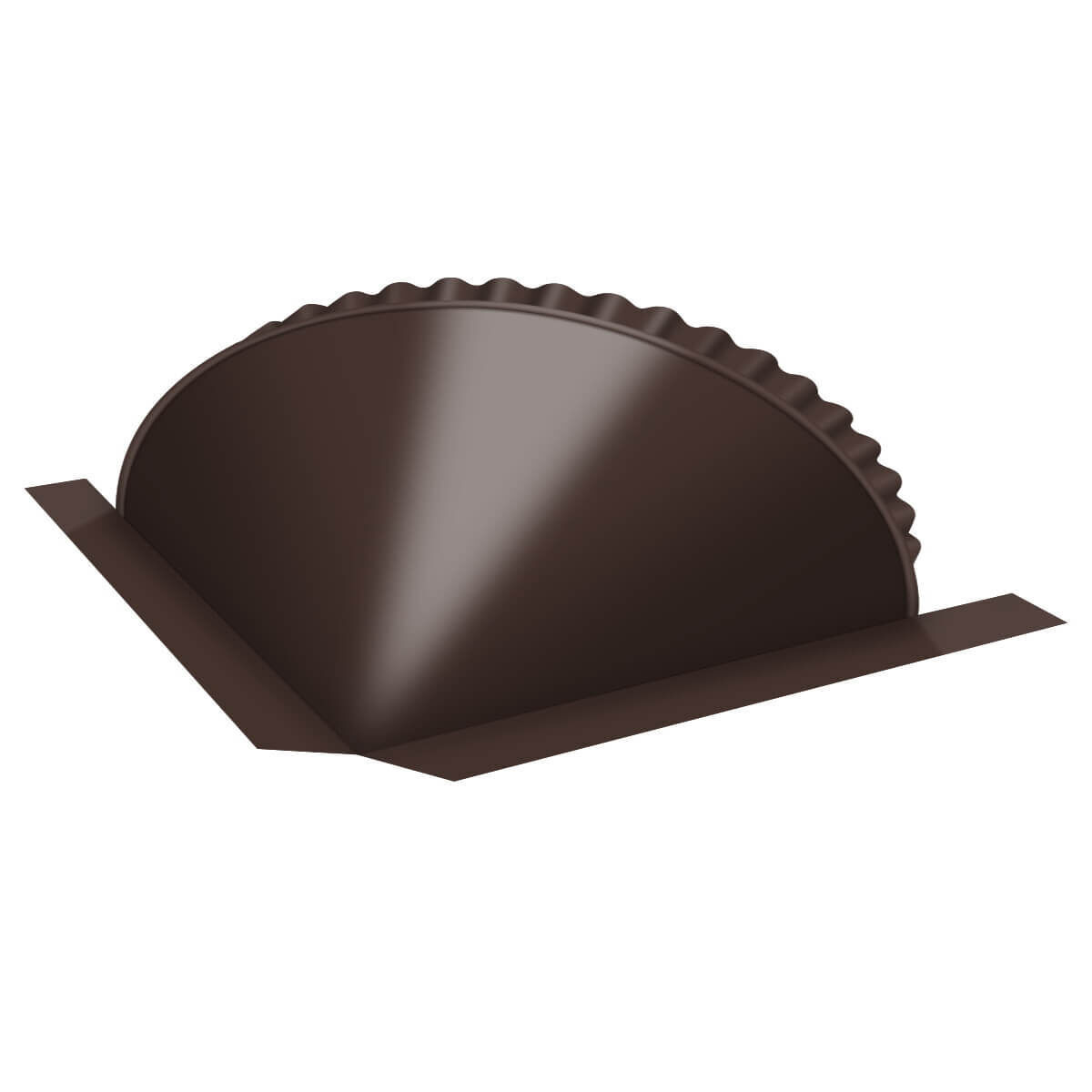 Заглушка конусная торцевая RAL8017 Шоколад конька круглого