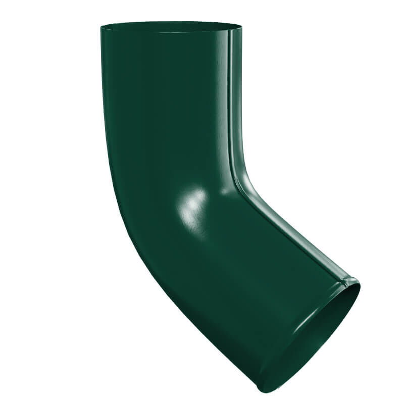 Колено трубы сливное отвод водостока d100 мм 60 градусов RAL 6005 Зеленый металлическое Металл Профиль
