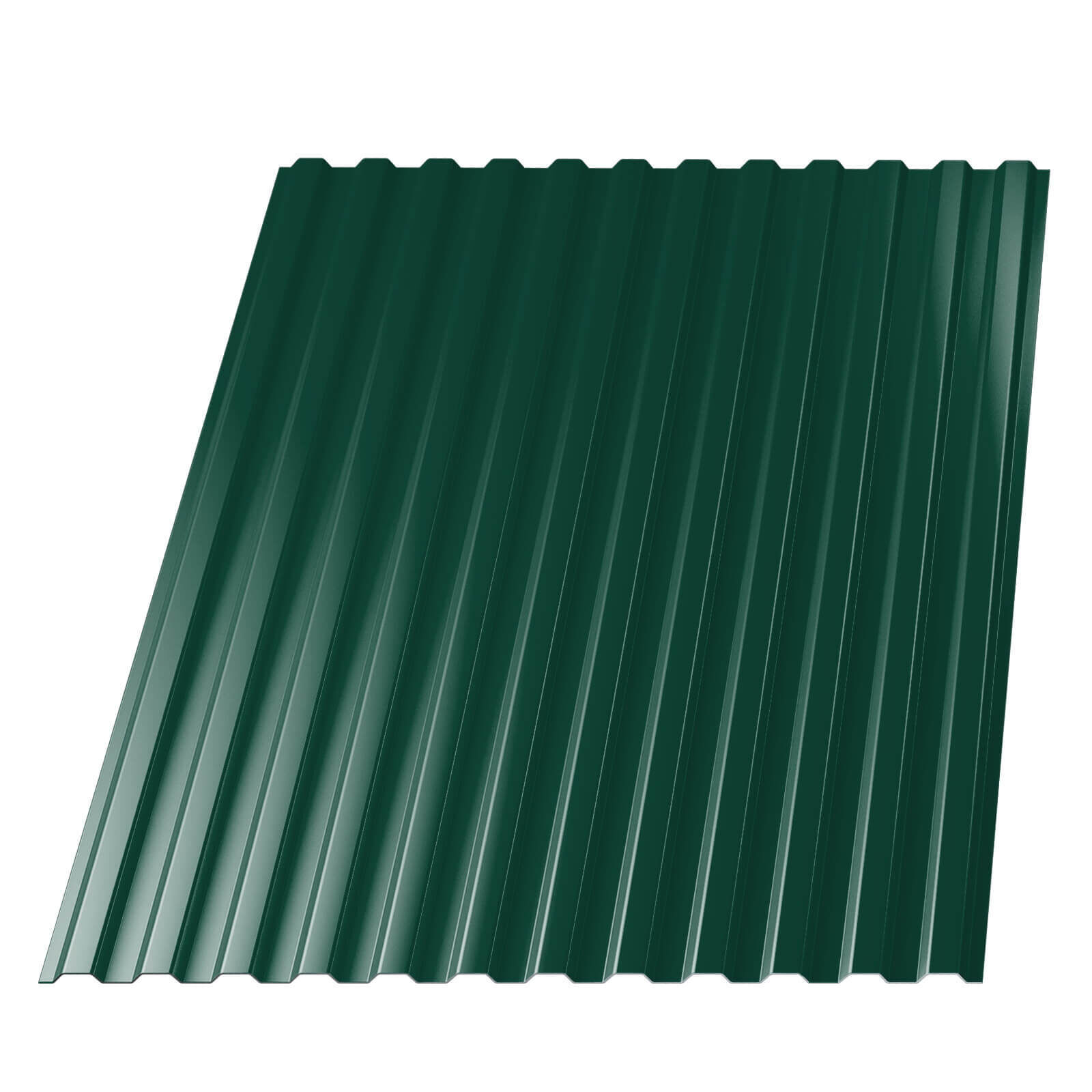 Профнастил НС-10 RAL6005 Зеленый Мох лист 1,5 метра ширина 1,19 м толщина 0,45 мм