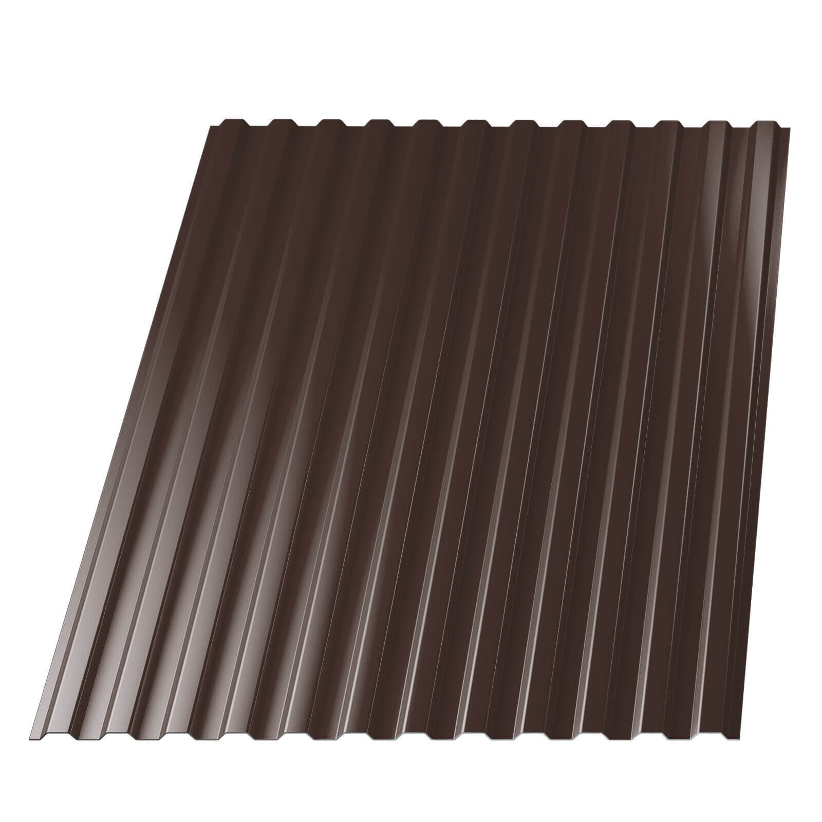 Профнастил НС-10 RAL8017 Шоколад лист 1,5 метра ширина 1,19 м толщина 0,45 мм