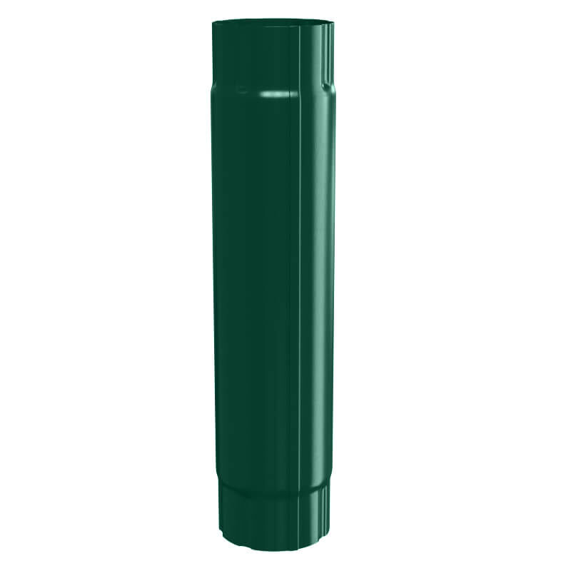 Труба водосточная соединительная d100 мм длина 1000 мм RAL 6005 Зеленый металлическая папа-папа Металл Профиль