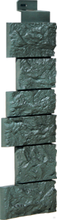 Угол наружный Дикий камень Серо-зеленый 485х143 