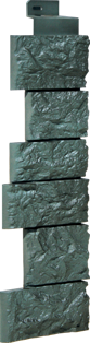 Угол наружный Дикий камень Серо-зеленый 485х143