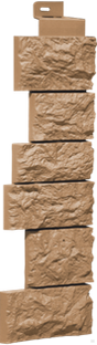 Угол наружный Дикий камень Терракотовый 485х143 
