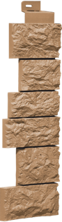 Угол наружный Дикий камень Терракотовый 485х143