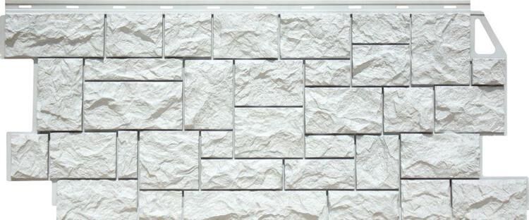 Фасадная панель FINEBER Камень дикий Мелованный белый 1117х463 Fineber Файнбир