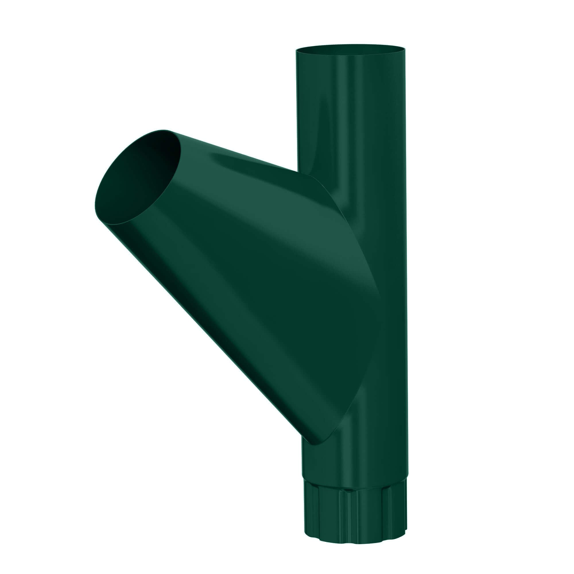 Тройник трубы водосточной d100 мм RAL 6005 Зеленый металлический Металл Профиль