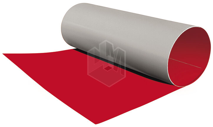 Гладкий плоский лист рулонной стали RAL3020 Красный ширина 1,25 толщина 0,45 мм