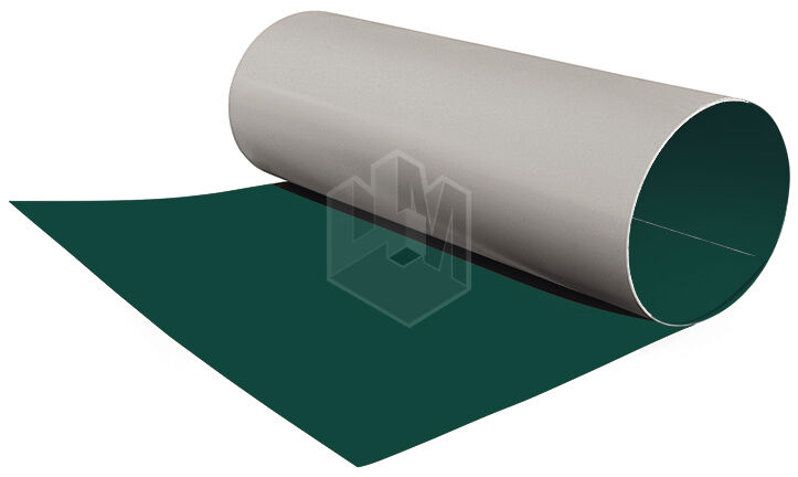 Гладкий плоский лист рулонной стали RAL6005 Зеленый Мох ширина 1,25 толщина 0,65 мм