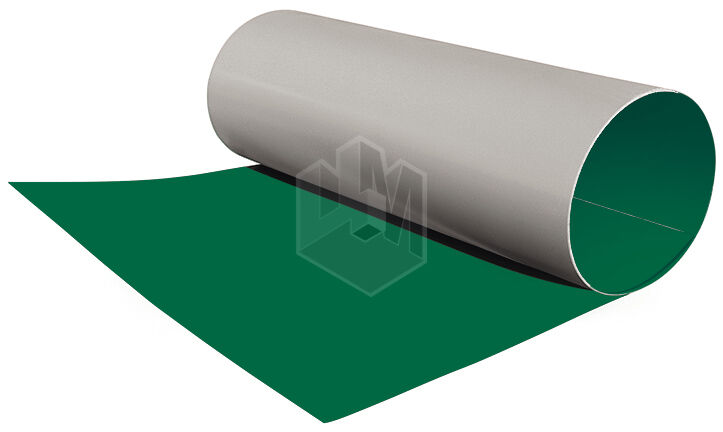 Гладкий плоский лист рулонной стали RAL6029 Зеленая Мята ширина 1,25 толщина 0,45 мм