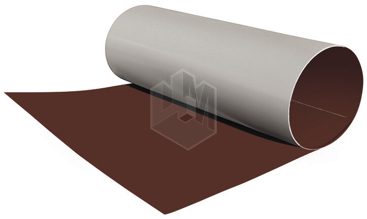 Гладкий плоский лист рулонной стали RAL8017 Шоколад ширина 1,25 толщина 0,45 мм