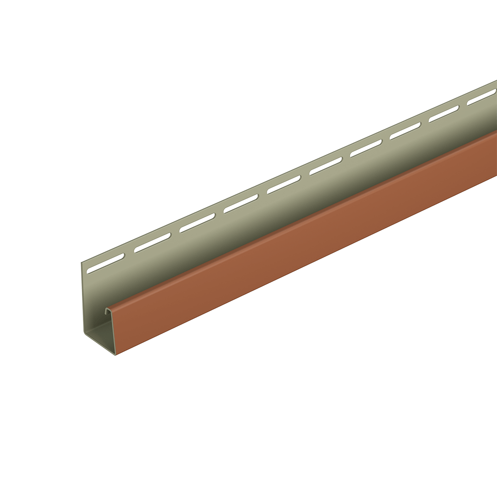 Фасадный J-профиль Деке 30 мм Каштановый 3,05м 20 шт в упак Docke
