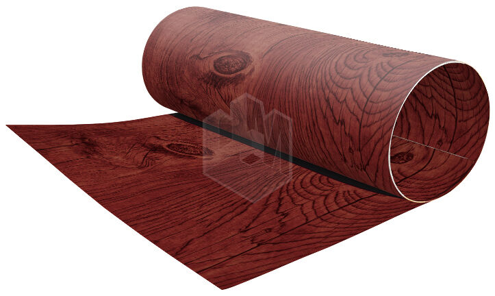 Гладкий лист рулонной стали Каштан Красный двухсторонний Printech ширина 1,25м 0,45 мм Корея