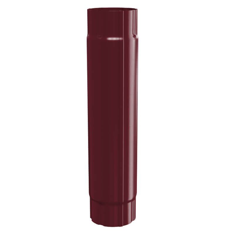 Труба водосточная соединительная d100 мм длина 1000 мм RAL 3005 Красное Вино металлическая папа-папа Металл Профиль