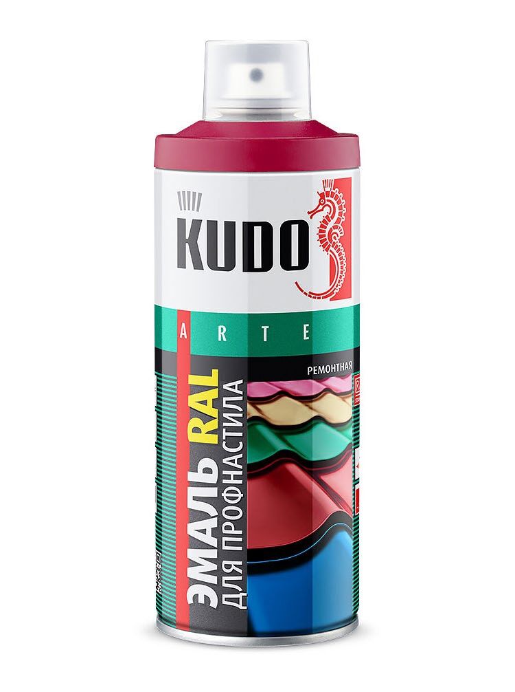 Аэрозольная краска KUDO для металлочерепицы и профнастила RAL 8017 Шоколад 520 мл