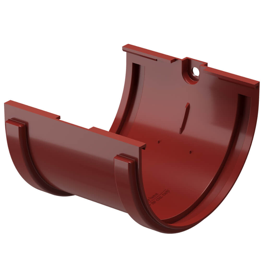 Соединитель желоба ДЕКЕ STANDARD d120 мм цвет Красный Docke
