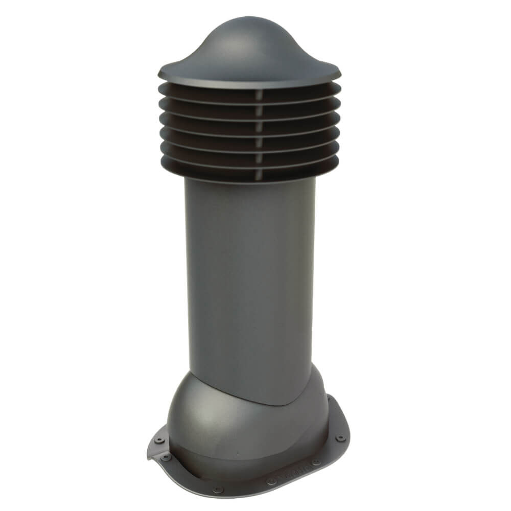 Труба вентиляционная VIOTTO d110 мм h550 мм для металлочерепицы Монтеррей RAL7024 серый графит утепленная Виотто