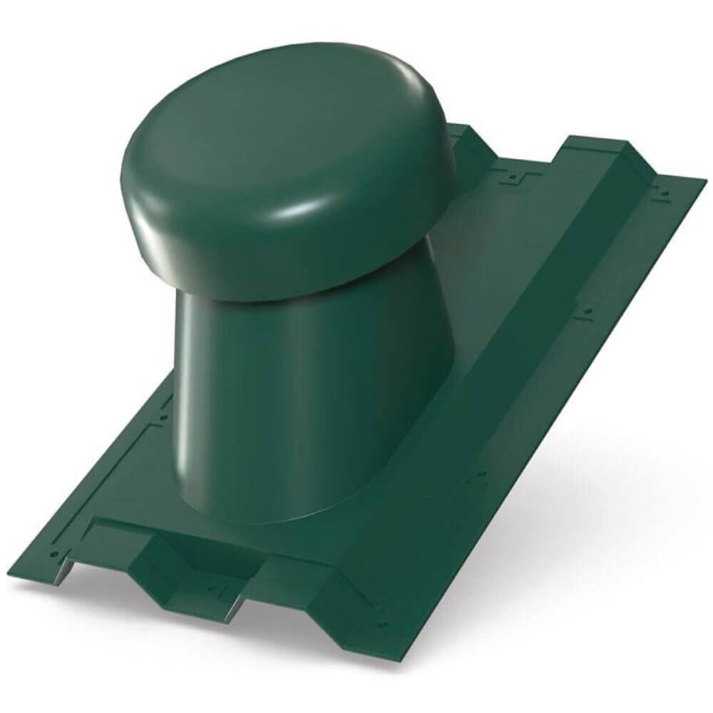 Выход вентиляции универсальный 110/200 на профнастил С-21 зеленый Металл Профиль