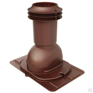 Выход вентиляции канализации Viotto RAL8017 шоколад с универсальным проходным элементом 