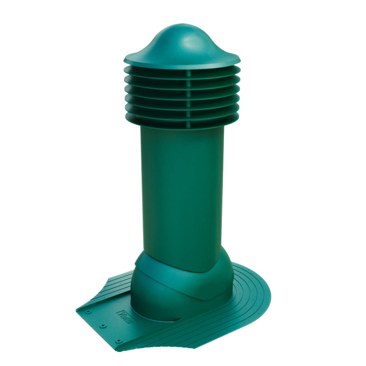 Труба вентиляционная VIOTTO d110 мм h550 мм для мягкой кровли при монтаже RAL6005 зеленый мох утепленная Виотто