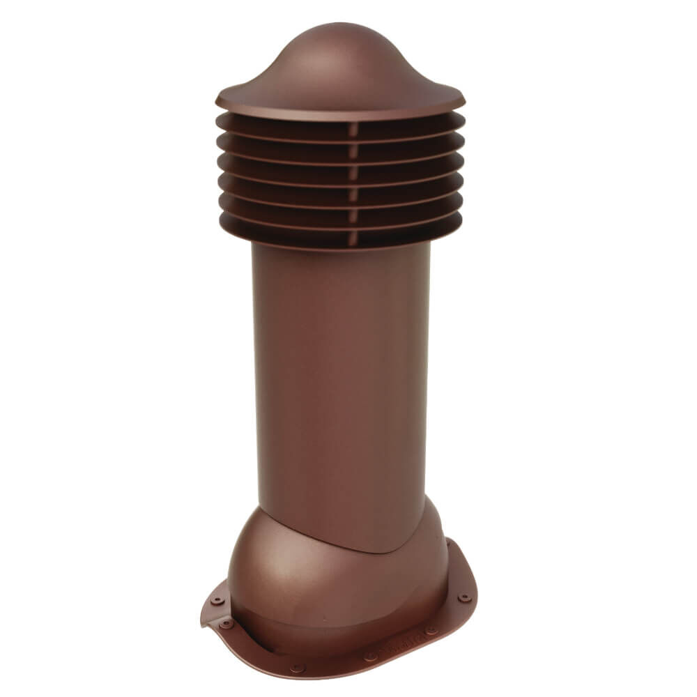 Труба вентиляционная VIOTTO d110 мм h550 мм для металлочерепицы Монтеррей RAL8017 шоколад утепленная Виотто
