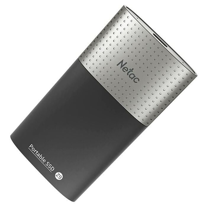 Внешний SSD 1.8" 2Tb Netac Z9, USB Type-C черный/серебристый