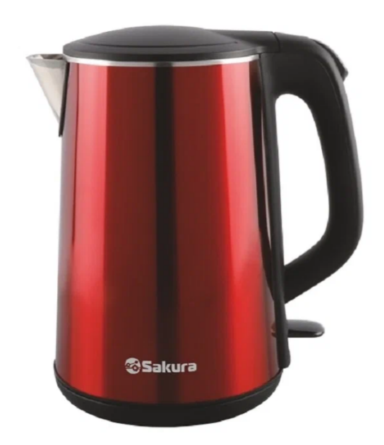 Чайник SAKURA SA-2156MR, 1,8л. красный металлик+черный