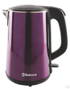 Чайник SAKURA SA-2156MP, 1,8л. фиолетовый+металлик+черный 