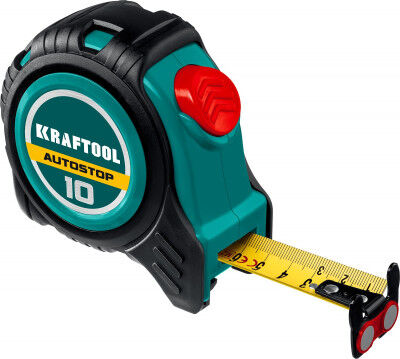 KRAFTOOL AutoStop 10м / 25мм профессиональная рулетка с автостопом 3412-10-25