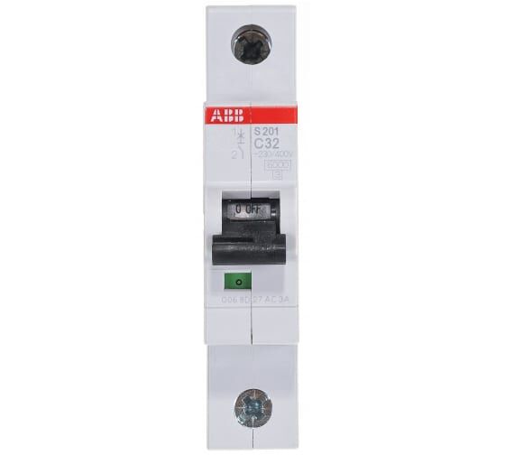 Автоматический выключатель 1пол 32A, Серия S201, 6,0кА, АВВ ABB
