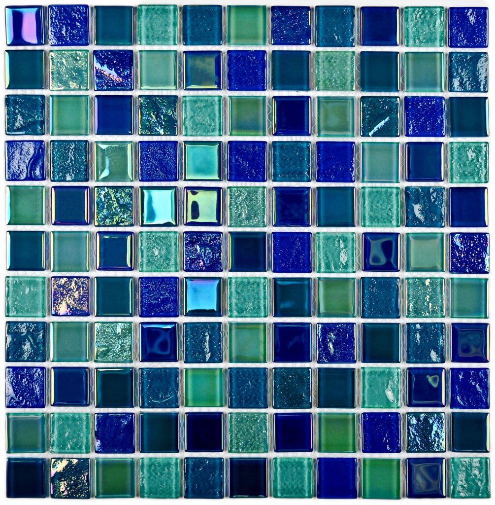 Мозаика стеклянная Bondi breeze-25 Bonaparte синяя голубая